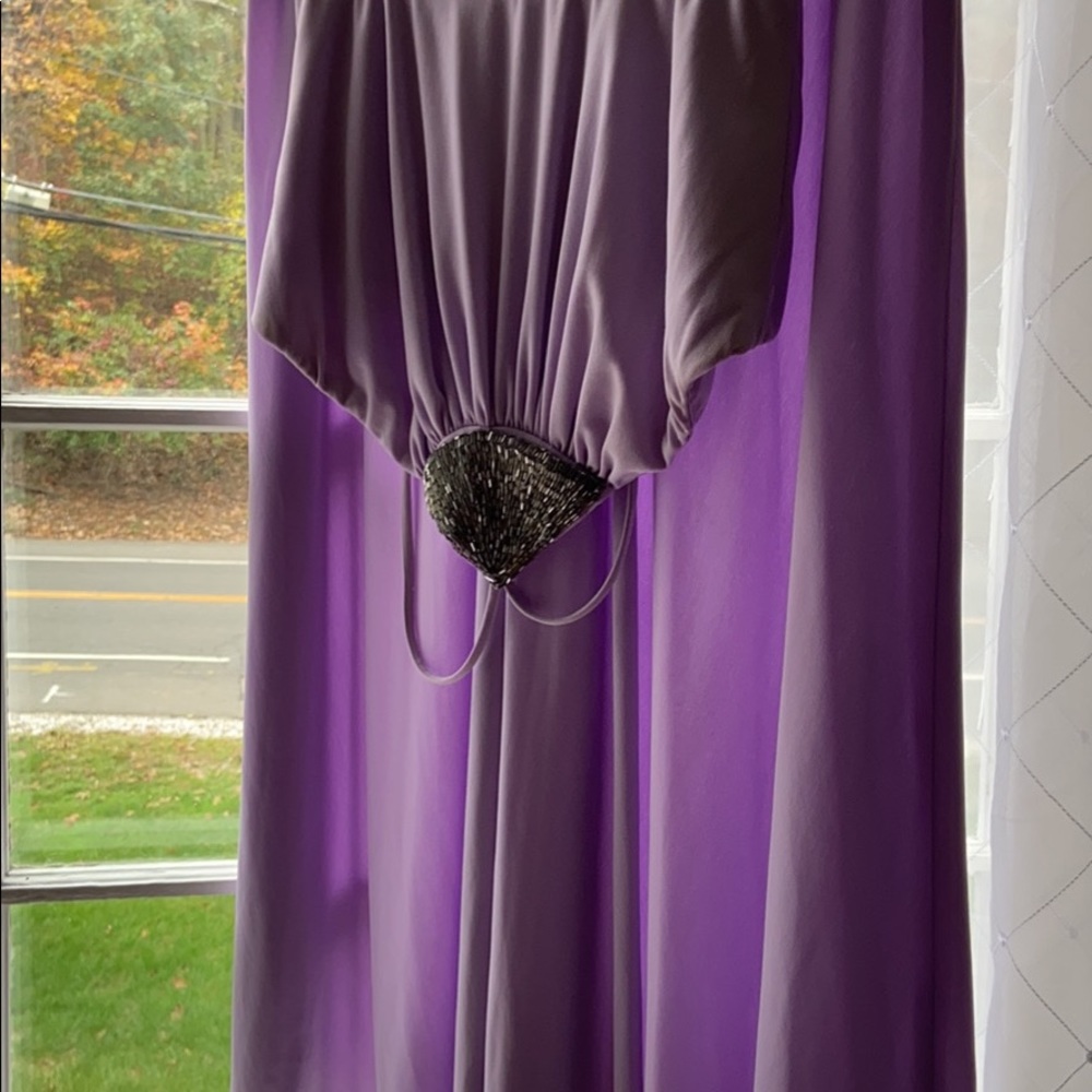 Long Purple Halter Dress -S